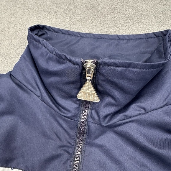 NOS Vintage 90s Wilson Women's L Tennis Jacket Retro Blue‎ White Floral Zip Up - Picture 8 of 16